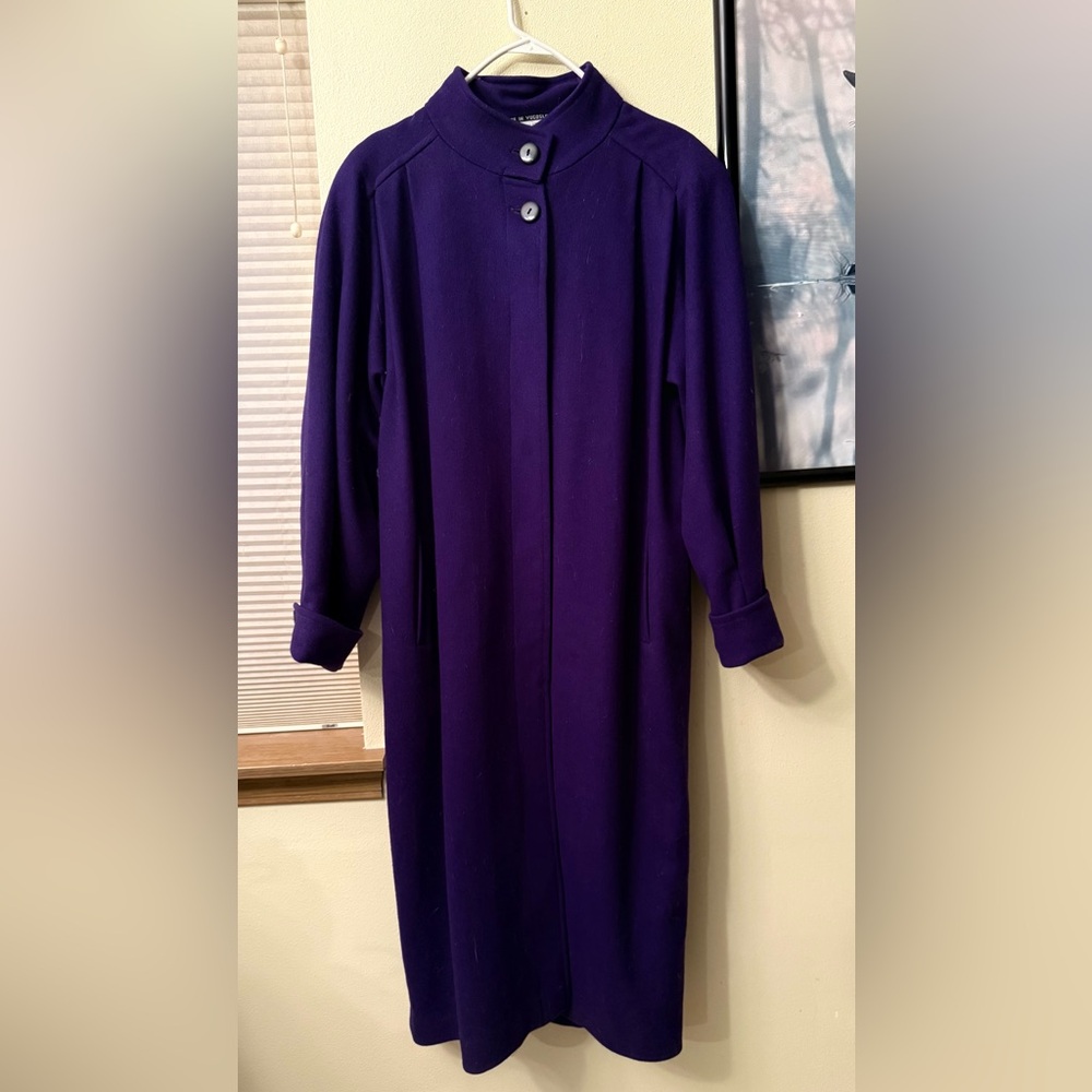 International Scene Vintage, 100% Wool Coat, Purple, Size 9/10